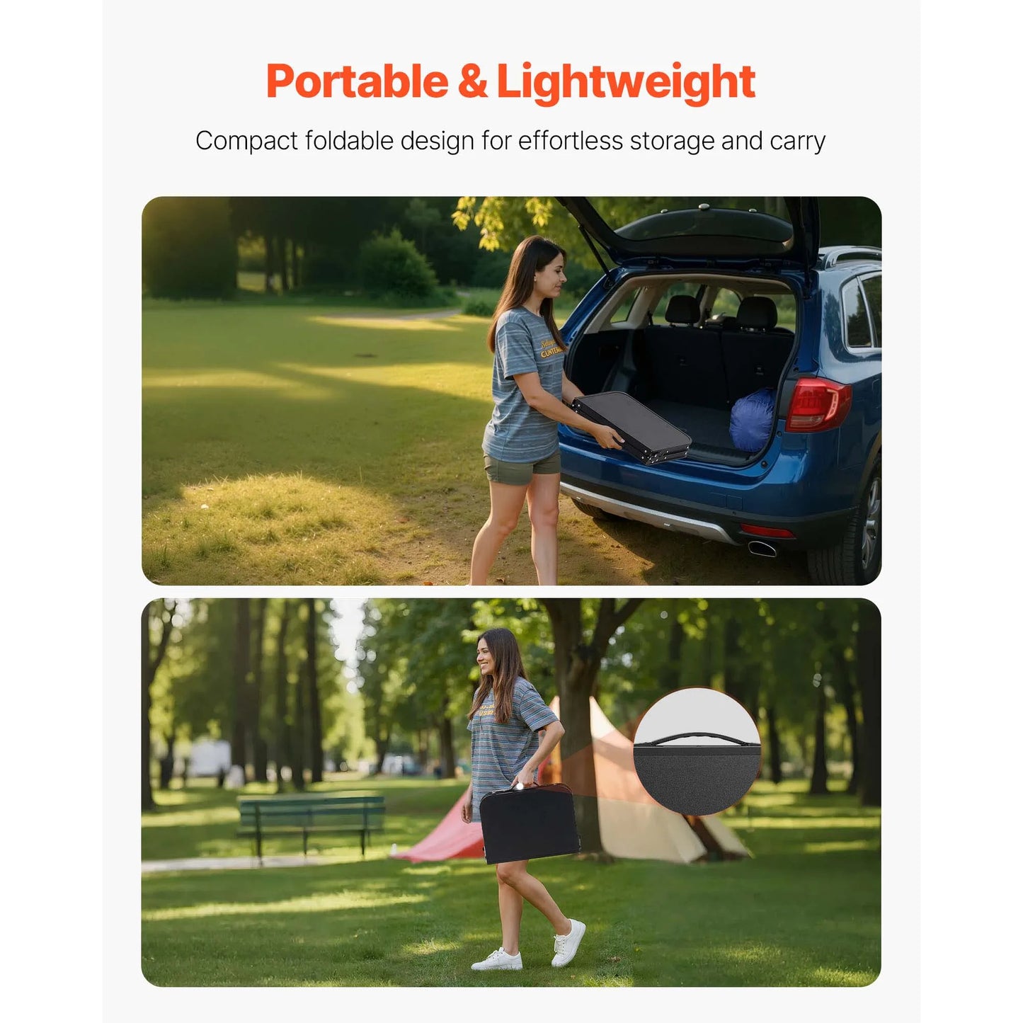 Folding ,Adjustable Height Camping Table