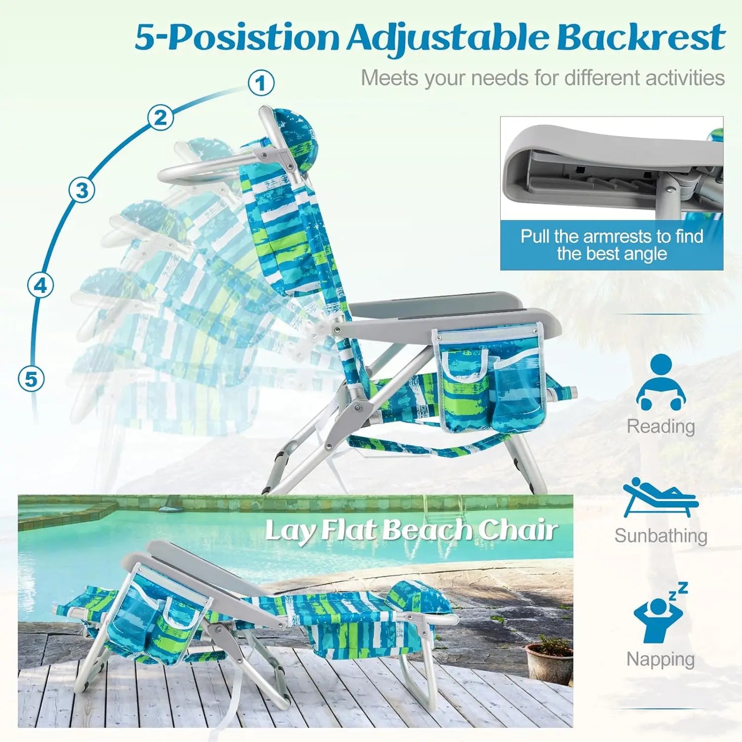 Backpack Beach Chair 2-Pack