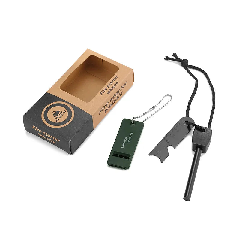 Multi Function Outdoor Survival Box Set Striking Flint
