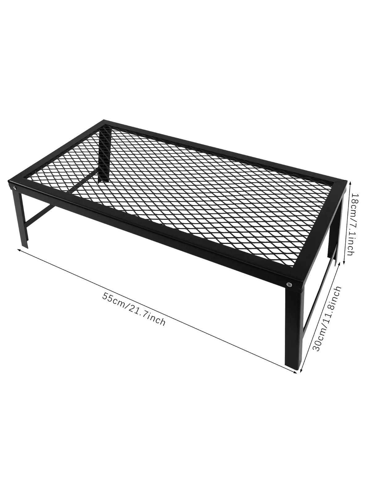 Folding Campfire Grill Rack – Portable BBQ Iron Grill