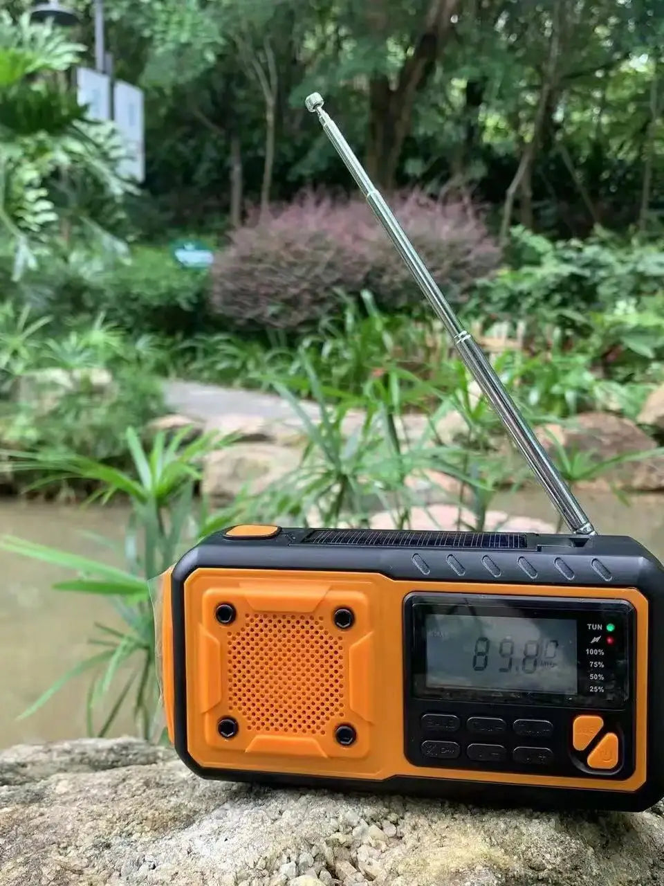4000mAh Portable Emergency Solar Power Radio Hand Crank Charging AM/FM Weather Radio Led Reading Flashlight Bank Phone Charger