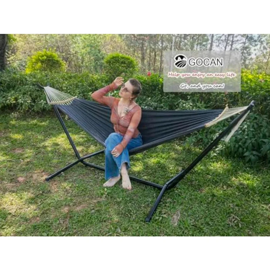 Double Cotton Hammock – 220x150cm, 500 lb Capacity