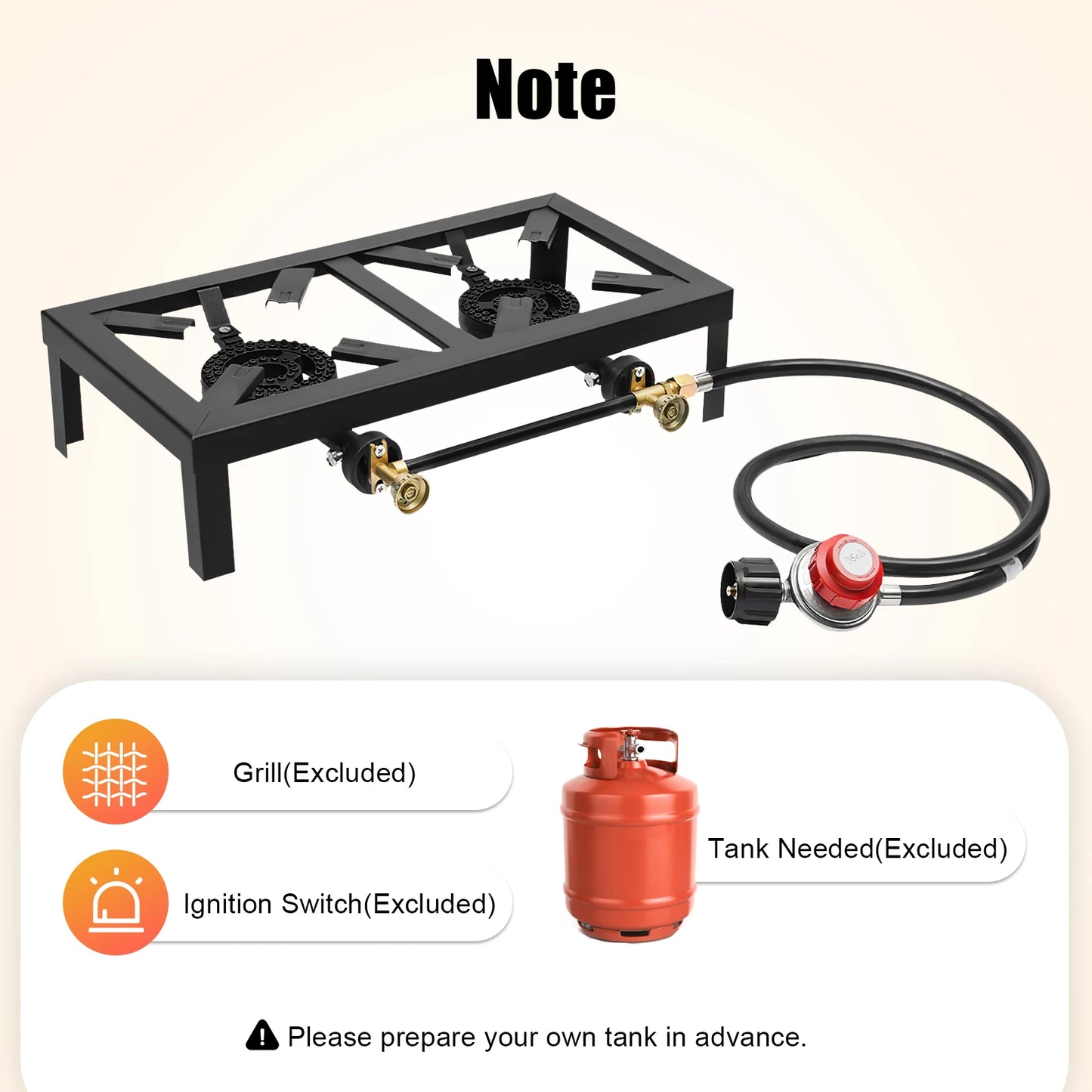 Portable Camping Gas Stove – 8000W, 1 or 2 Burner
