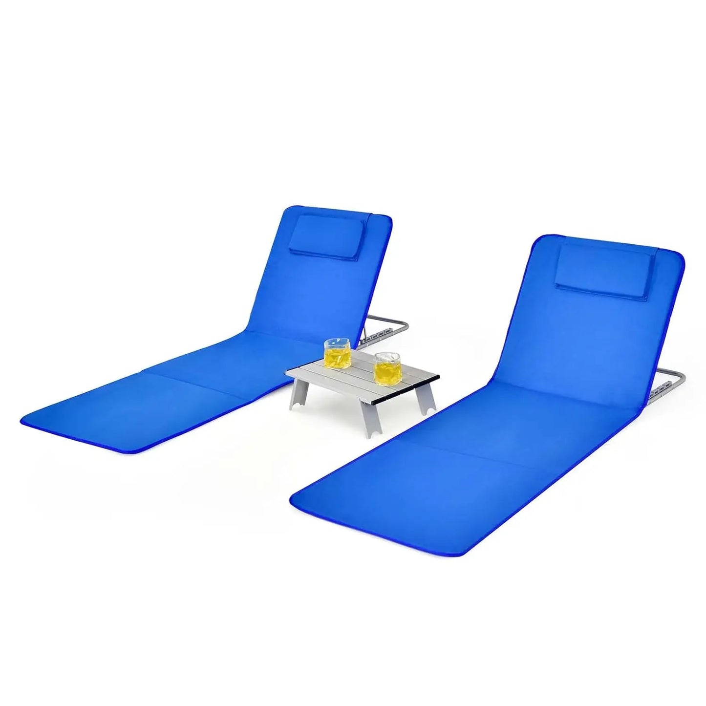 5 Position Adjustable Folding Beach Chair 2 Pack