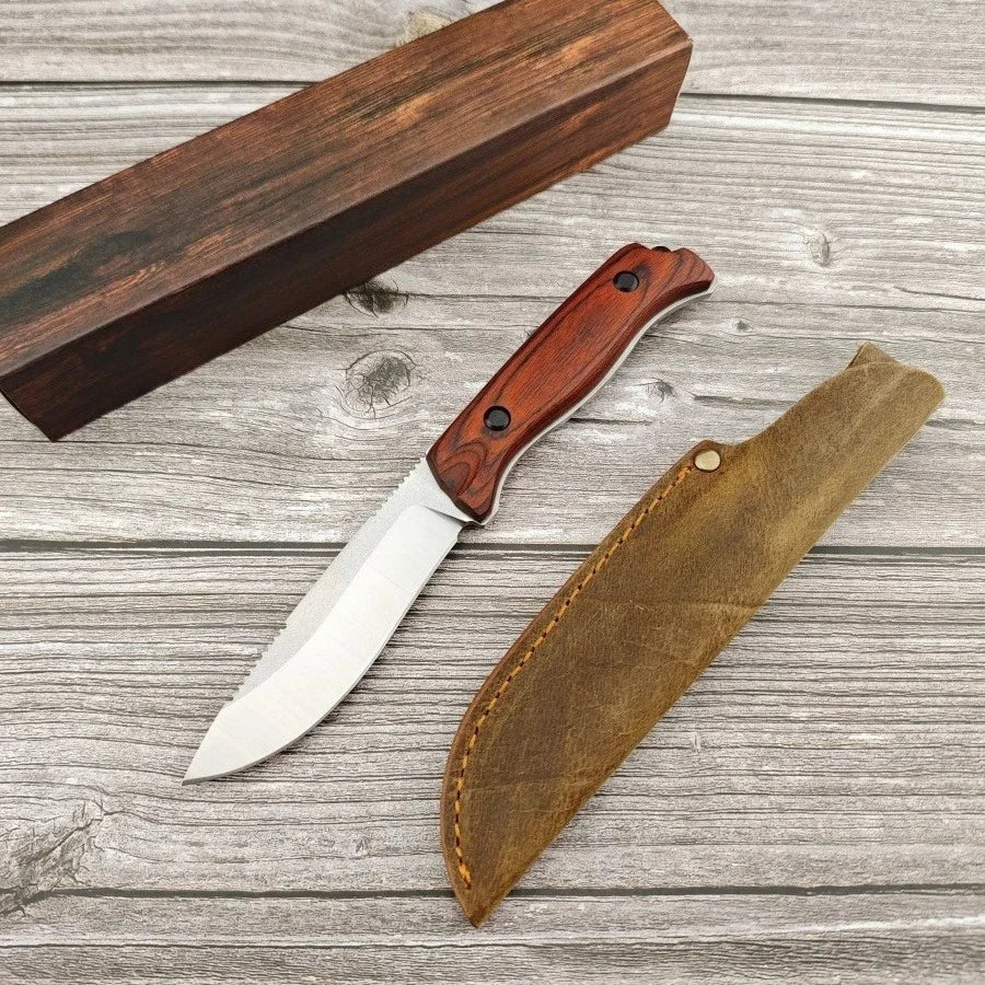 BM 15002 Tactical Straight Knife 8Cr13Mov Blade G10 Handle An All-purpose Outdoor Climbing Hiking Hunting Rescue Tool