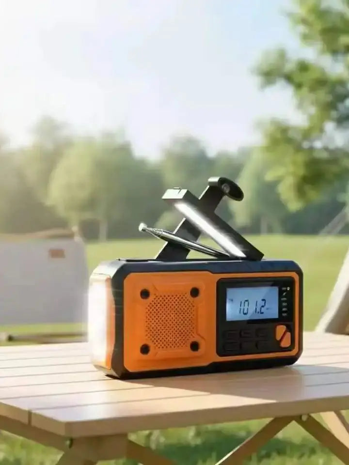 Emergency Radio with Crank Battery, Solar Radio with Alarm Clock