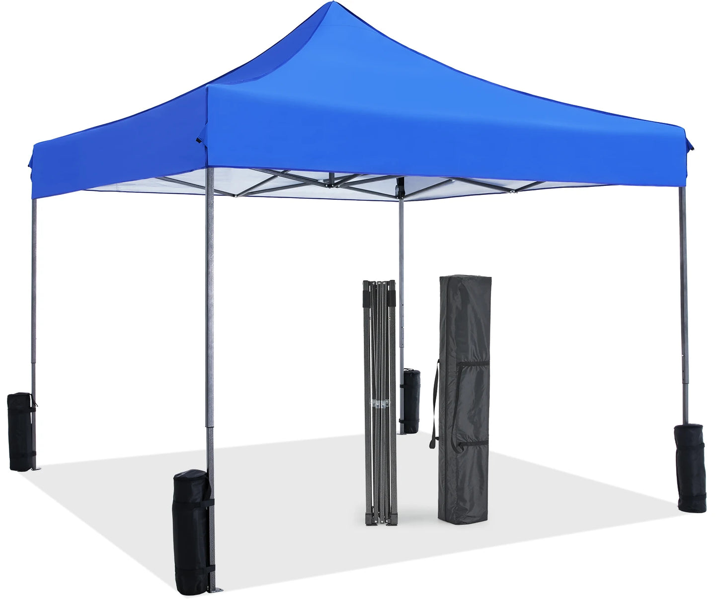 10x10ft Pop-Up Canopy Tent with Sand Bags | Easy Setup Sun Shelter