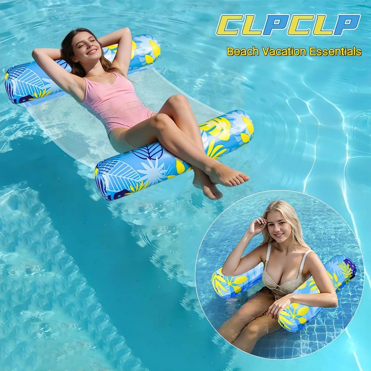 2-Pack XL 4-in-1 Water Hammock and Raft for Beach Vacations