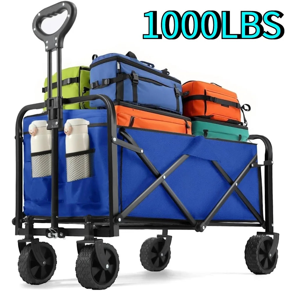 Foldable Beach Wagon with All-Terrain Wheels