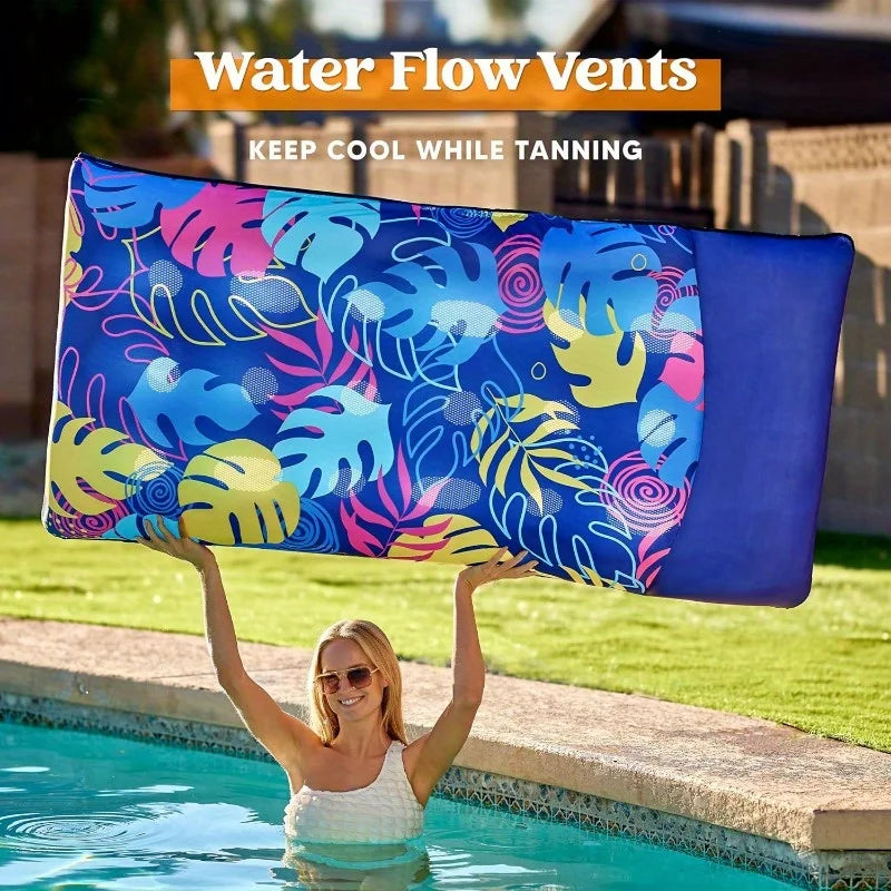 Fabric Covered Inflatable Mat Lounger