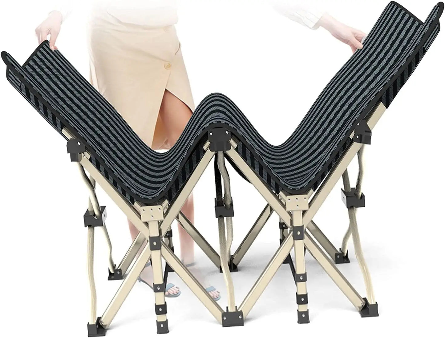 Camping Cot with Carry Bag Supports 450 lbs,