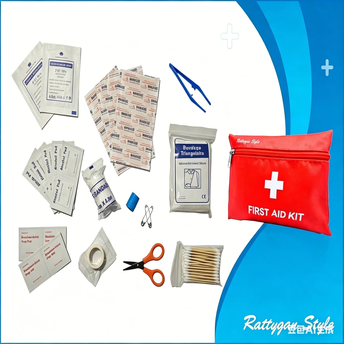 Travel Survival First Aid Emergency Kit - 95 pieces