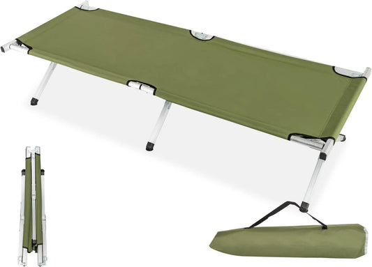 Camping Cot, with Carry Bag, Green