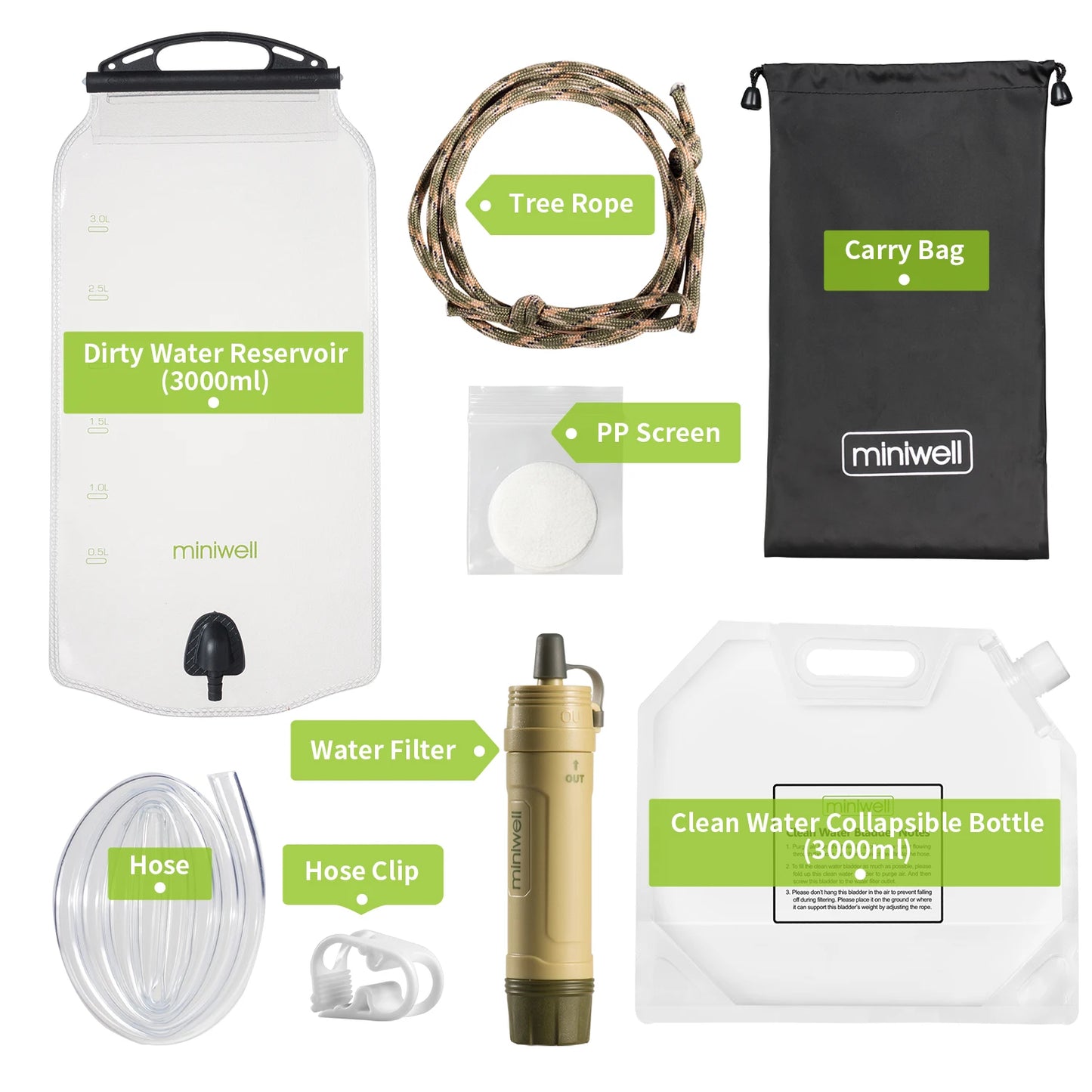 Survival Water Filter Straw for Emergency