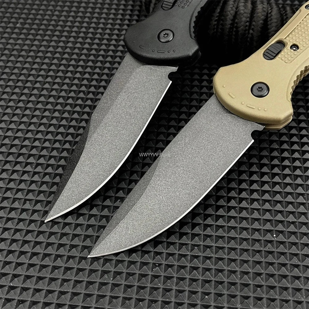 BM 9070 Tactical Folding Knife — D2 Steel Blade, Nylon Fiber Handle, Pocket Clip