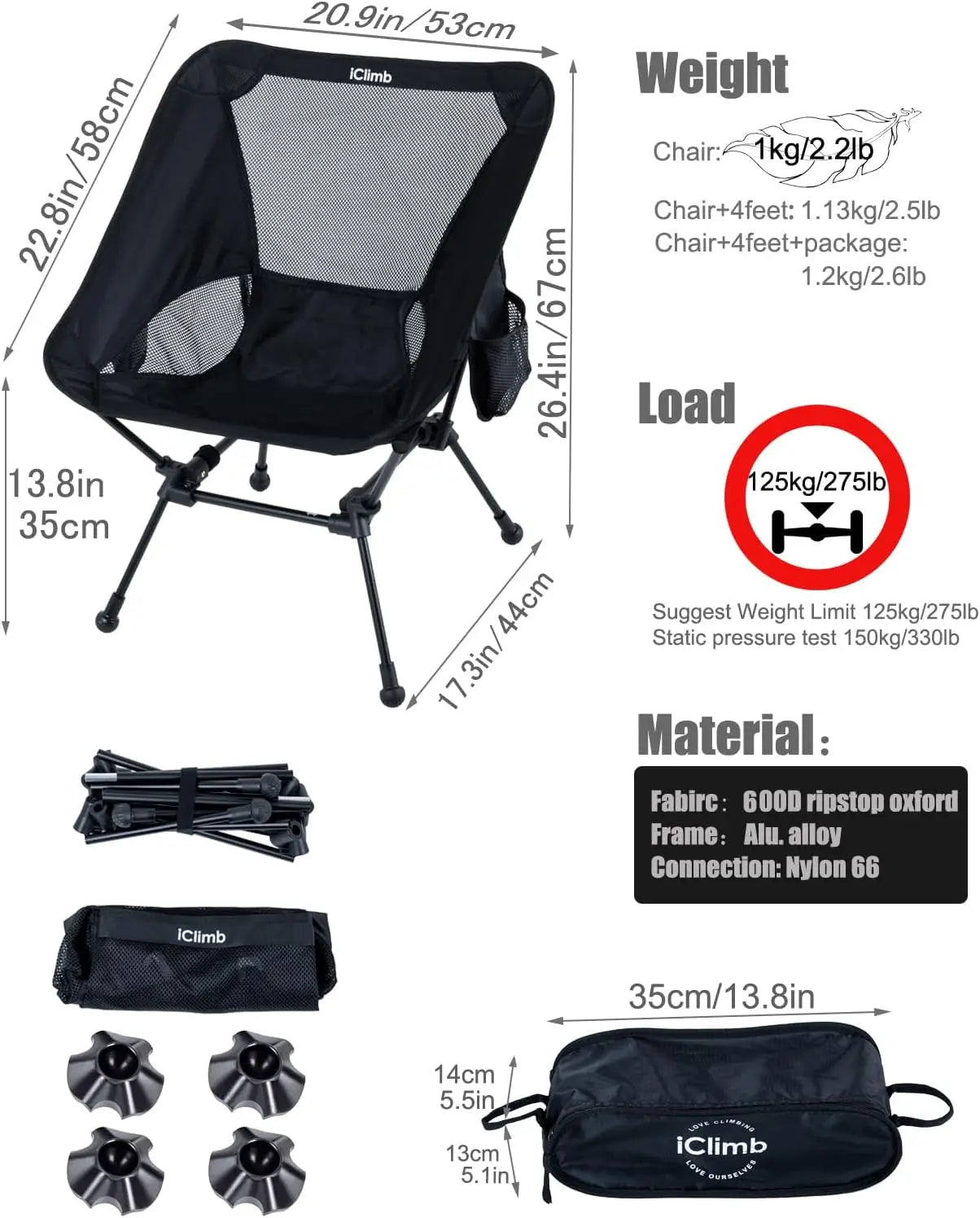 Ultralight Compact Camp Folding Chair