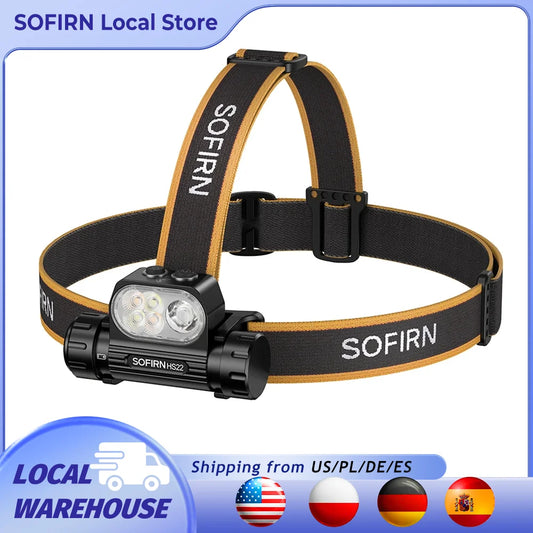 Sofirn HS22 2500LM Headlamp | 2700–6000K Color Temp | USB-C | Camping & Hiking