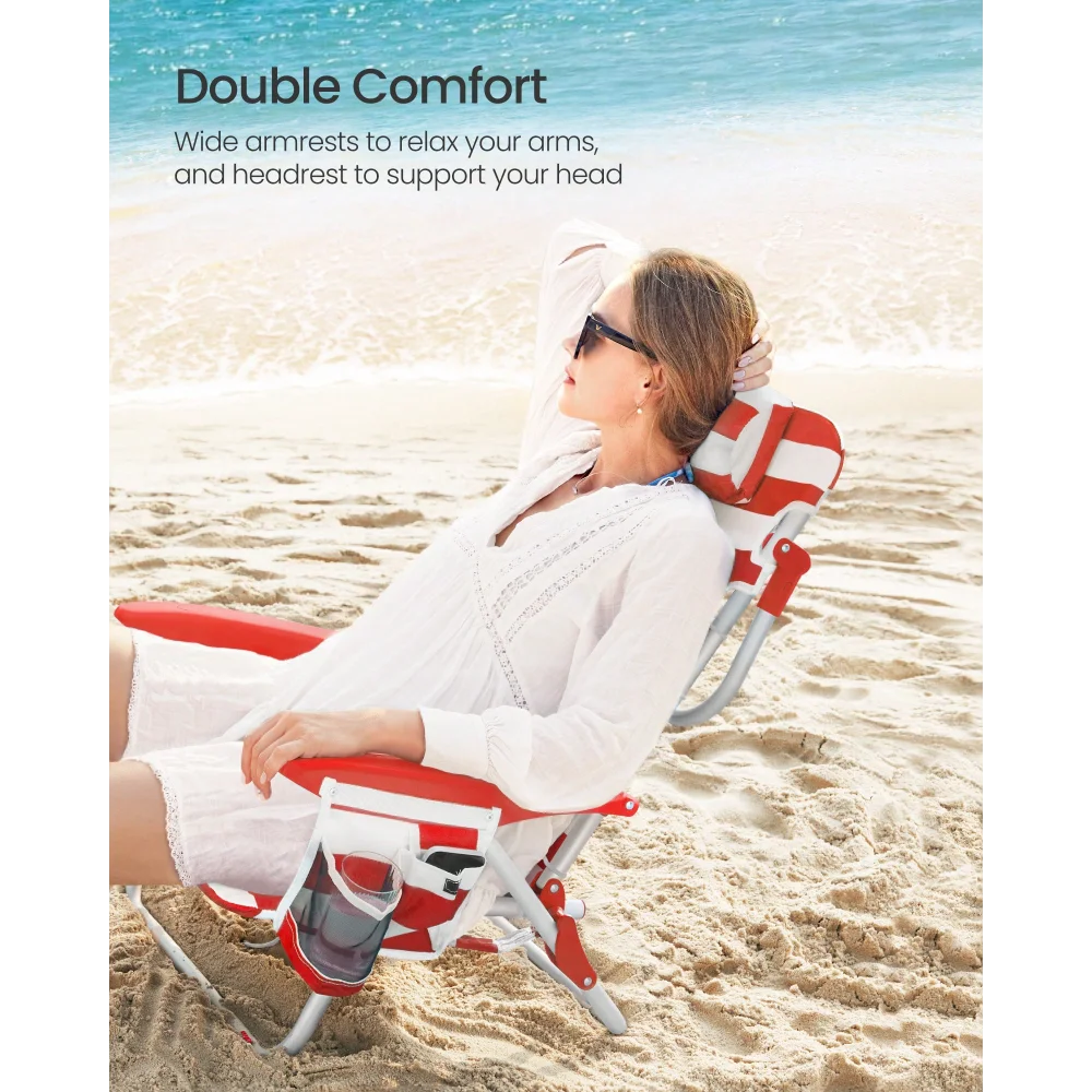 Beach Chair – 331 lb Capacity, Cushioned