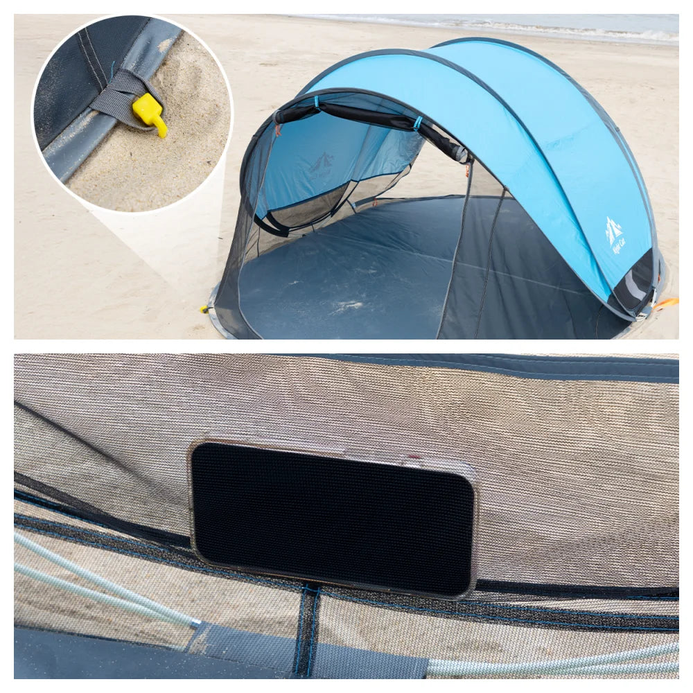 Pop-Up Sun Shade Canopy Tent – Portable Beach & Outdoor Shelter for 2–4 People