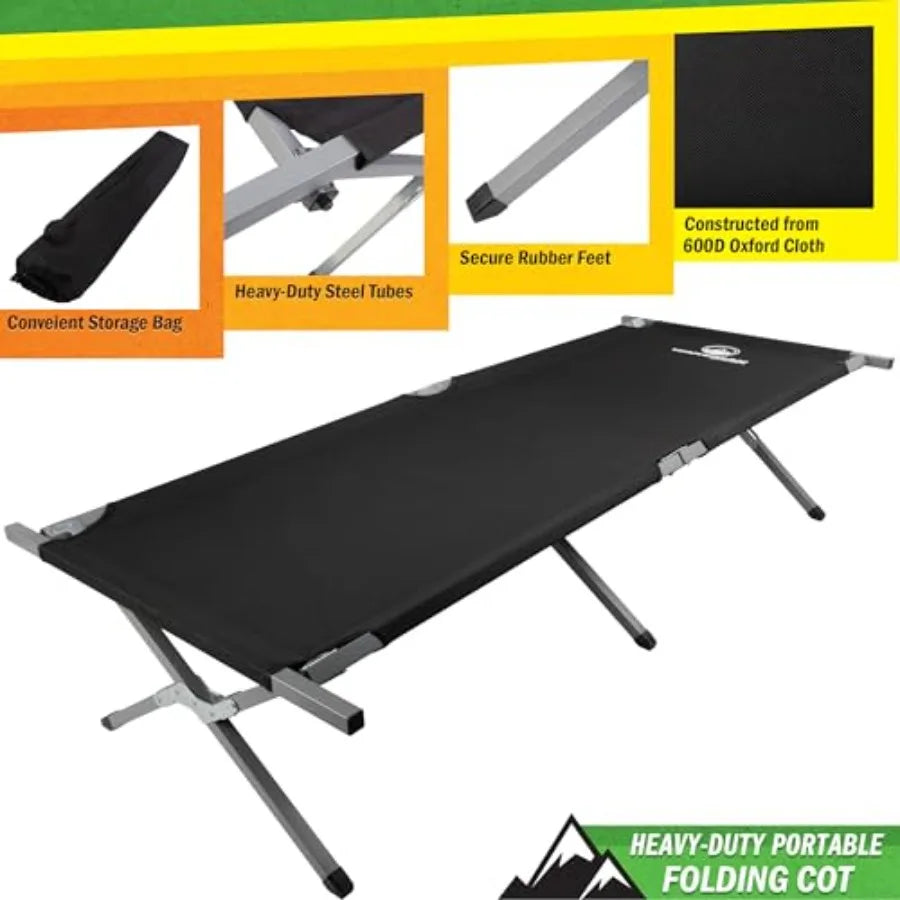 Camping Cot with Steel Frame
