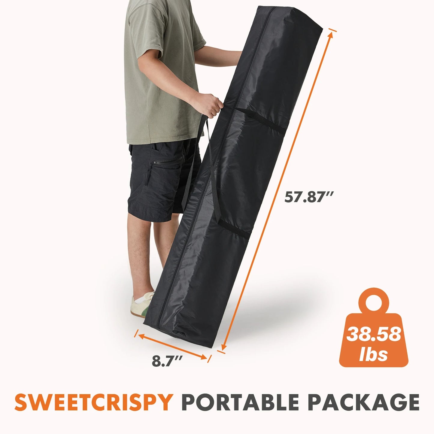 JHK 10x10ft Pop Up Outdoor Canopy Tent Easy Setup Shade Instant Portable Sun Shelter Canopy Tent with Sand Bags for Camping and Commercial Events