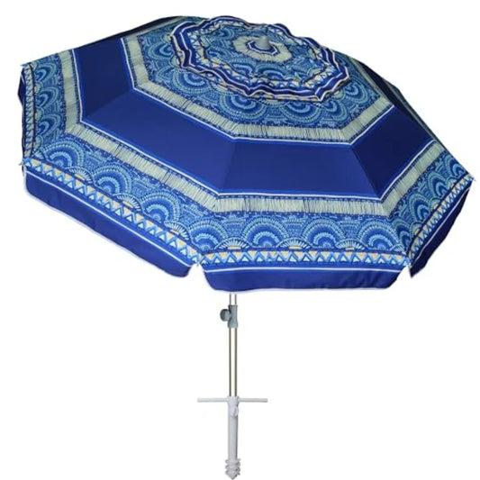 7ft High Wind Beach Umbrella with Sand Anchor