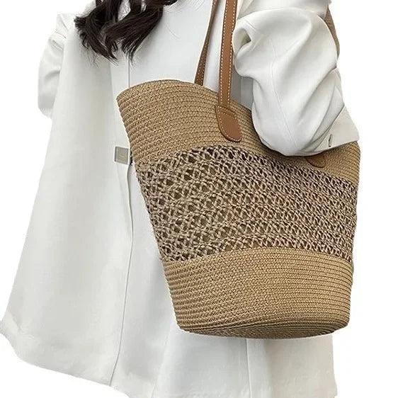 Large Straw Beach Tote