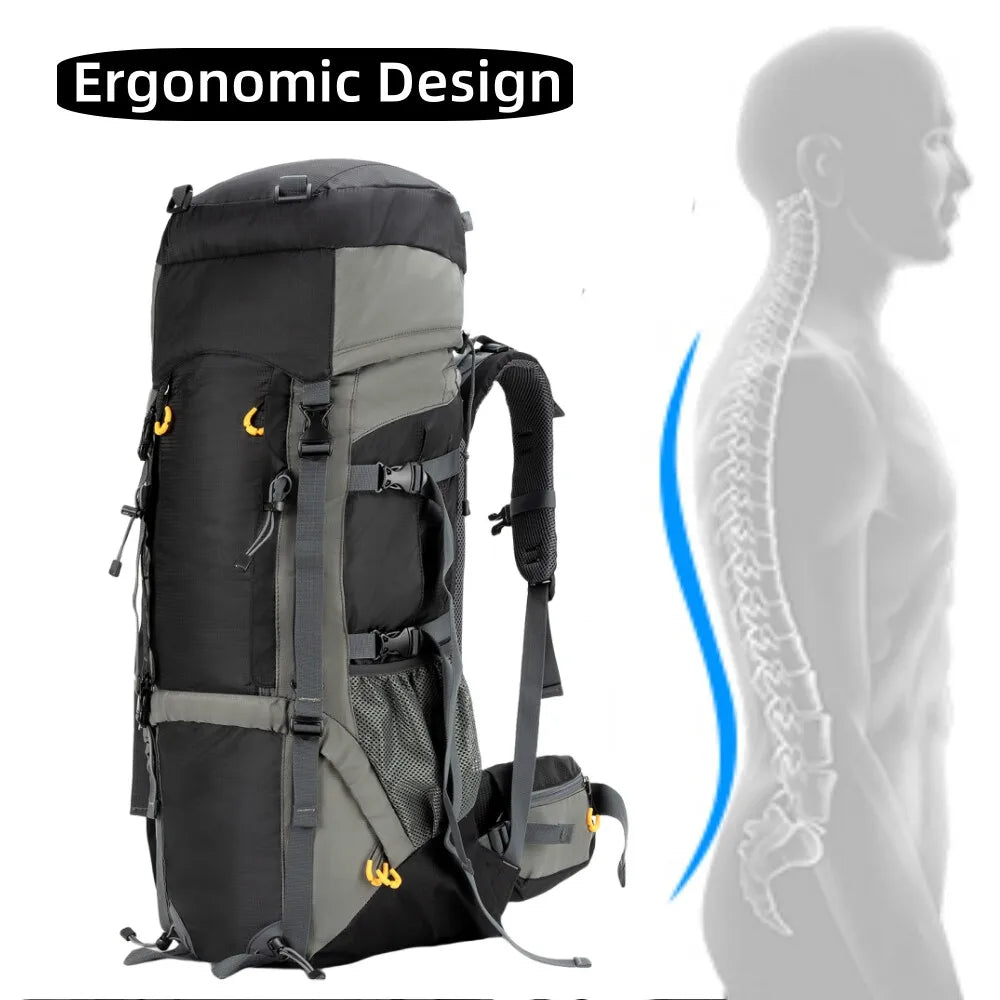 Night Cat 70L / 90L Hiking Backpack with Internal Frame – Waterproof & Lightweight