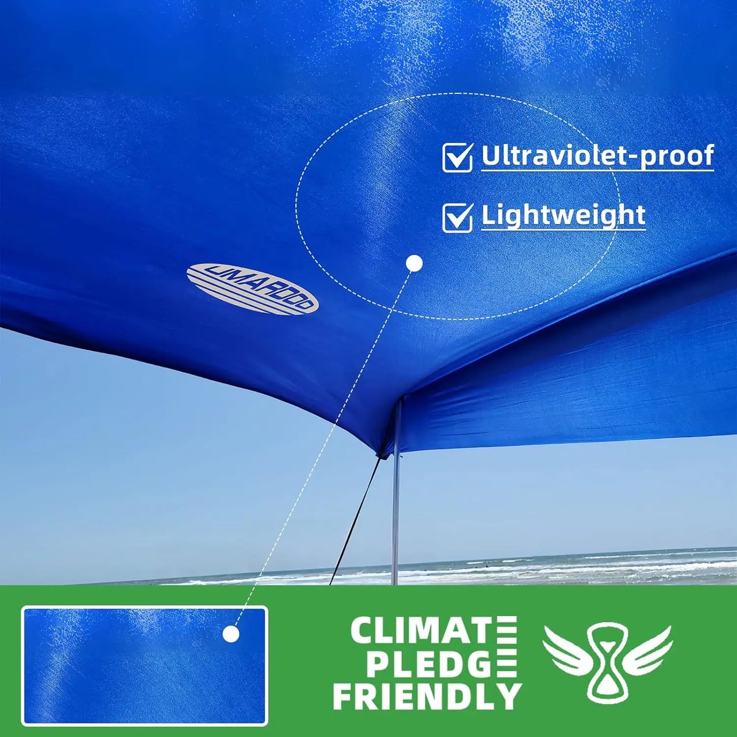 10×10 FT  Wind Resistant, Beach Sun Shelter with Carry Bag