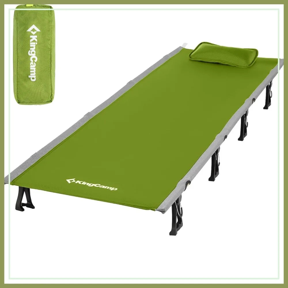 Heavy Duty Camping Cot with Pillow