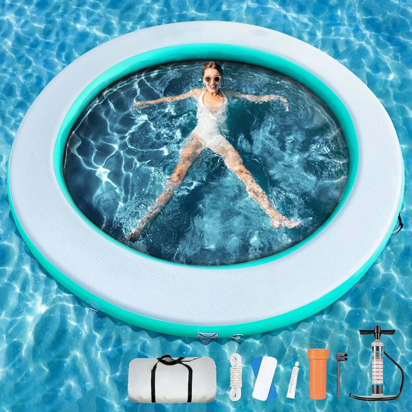 Round Floating Ring – Inflatable Water Hammock for Pool & Lake