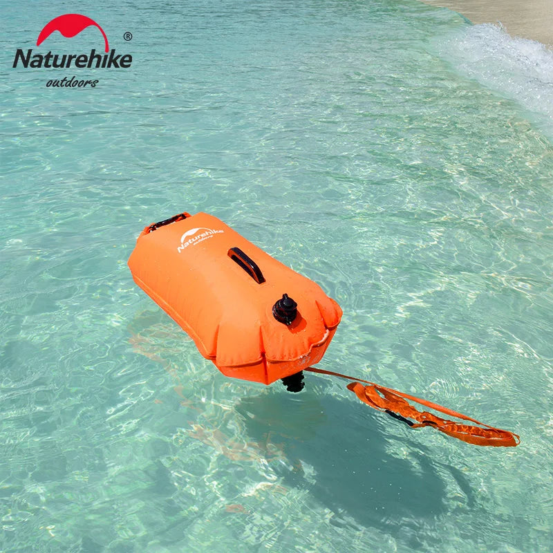 Naturehike 28L Inflatable Swimming Buoy & Waterproof Dry Bag – Dual Airbag, Adjustable Belt