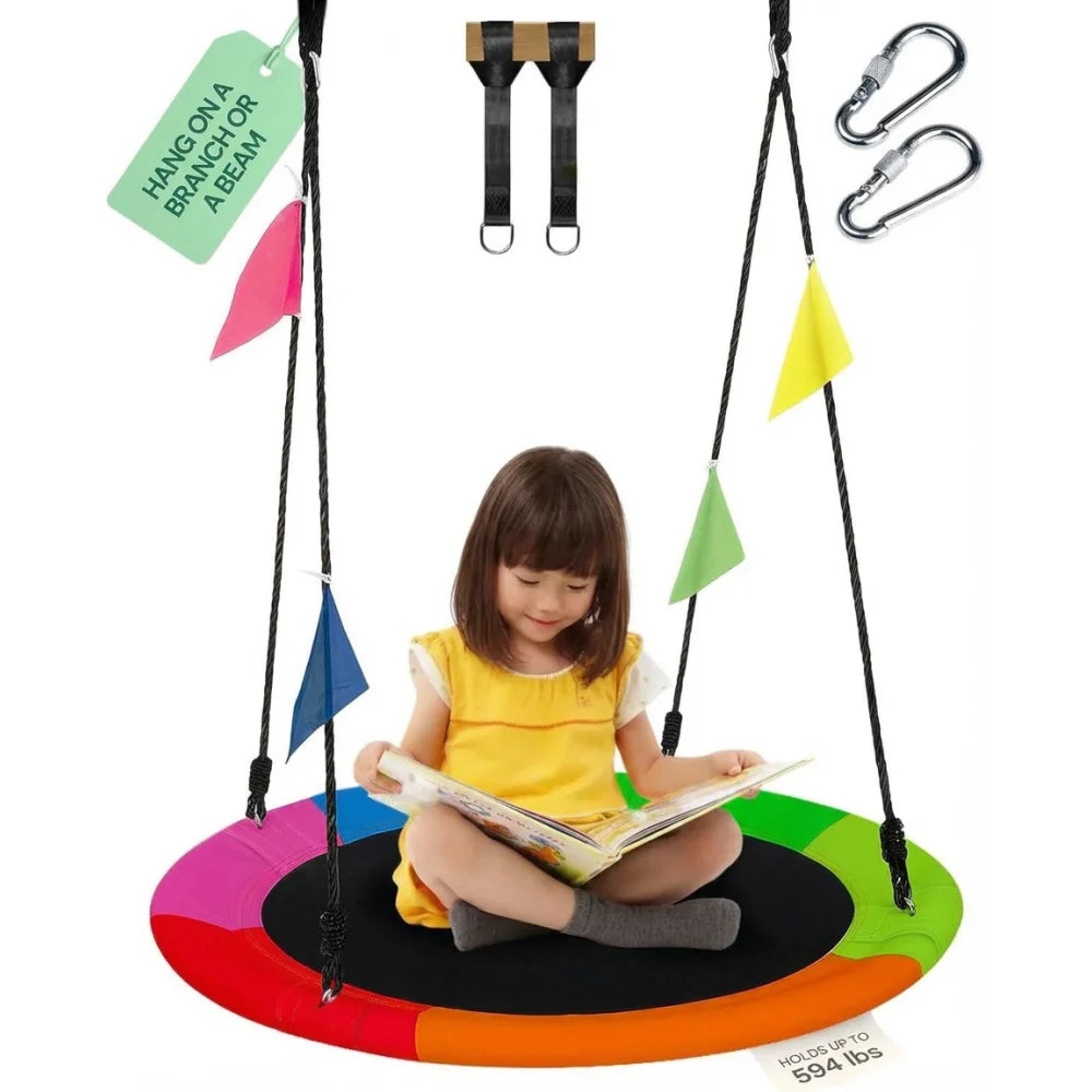 40-inch Rainbow Saucer Swing