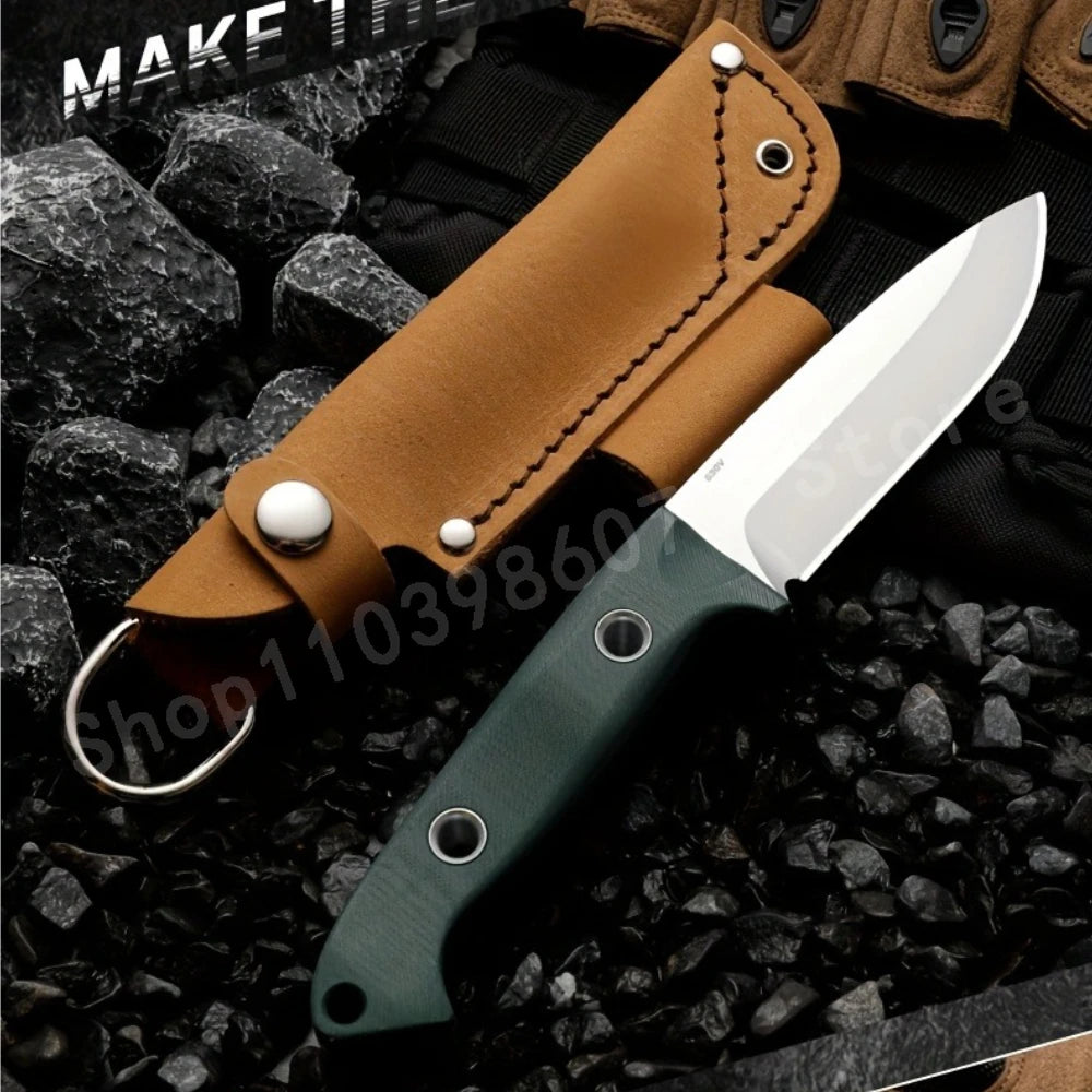 BM 162 High-Quality Straight Knife D2 Blade G10 Handle Suitable for Outdoor Camping Daily Emergency Carrying Men's Gifts