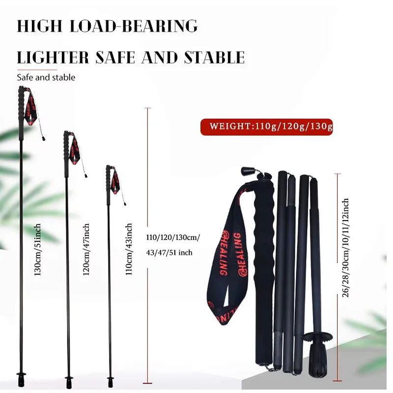Ultra-Light Foldable Carbon Fiber Trekking Poles