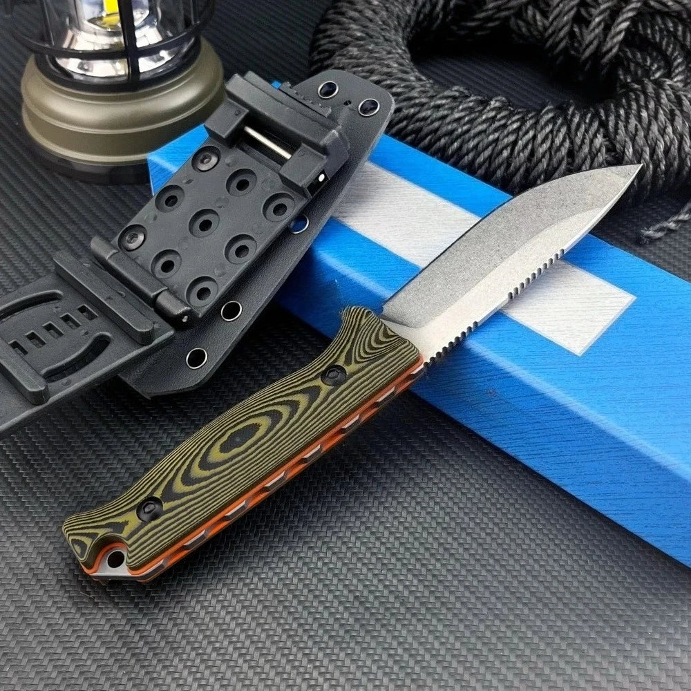 Portable Fixed Blade EDC Knife, G10 Handle Multifunctional Utility Knife for Camping Hiking Mountaineering Daily Use
