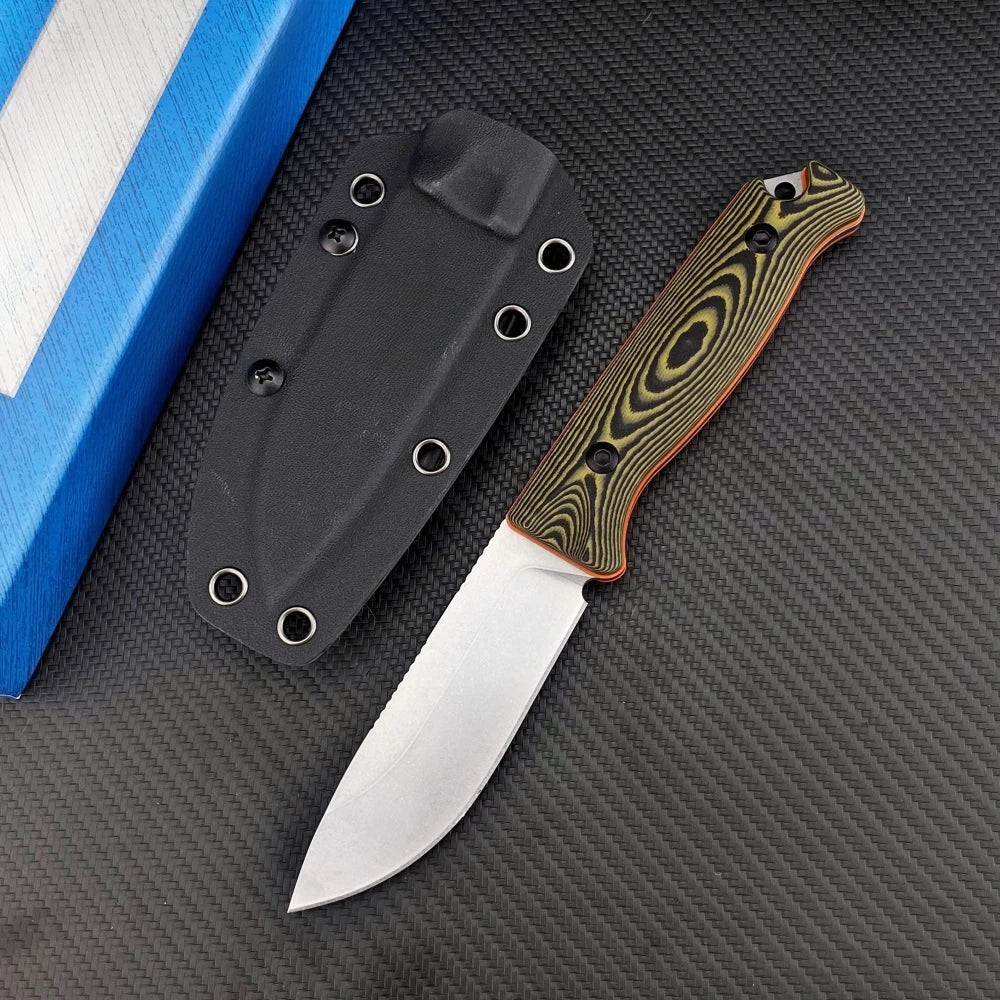 Portable Fixed Blade EDC Knife, G10 Handle Multifunctional Utility Knife for Camping Hiking Mountaineering Daily Use