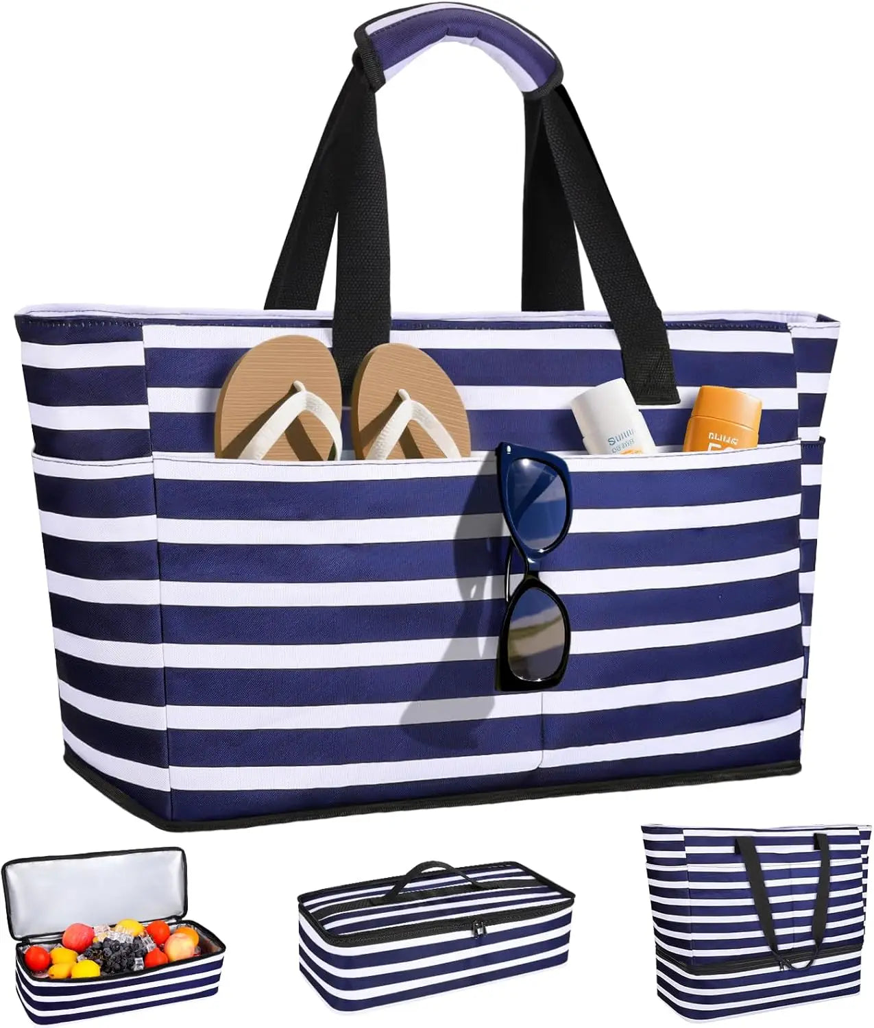 49L Beach Bag with Cooler | Waterproof, Sandproof, Zippered