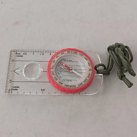 Luminous Compass for Hiking & Survival – Waterproof, Glow-in-the-Dark, Aluminum Housing