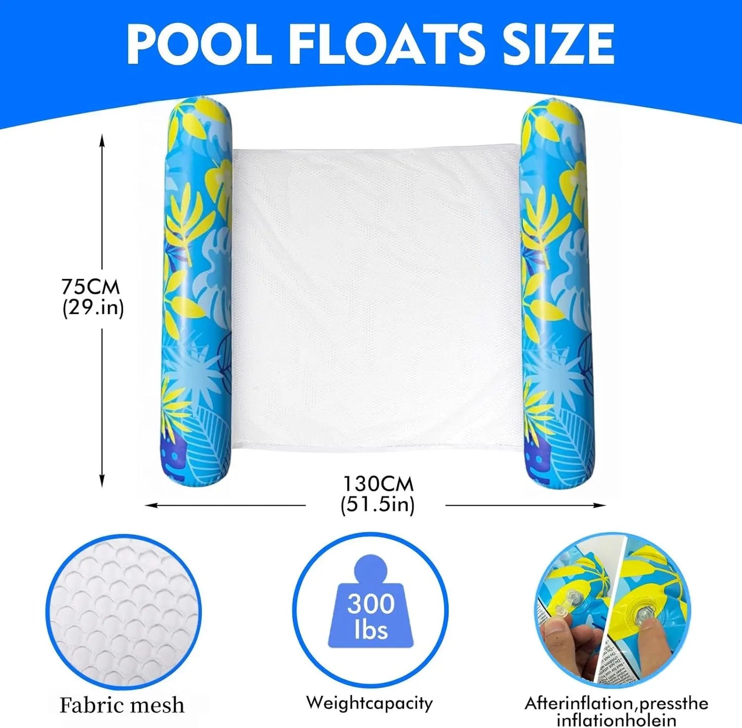 2-Pack XL 4-in-1  Water Hammock and Raft for Beach Vacations