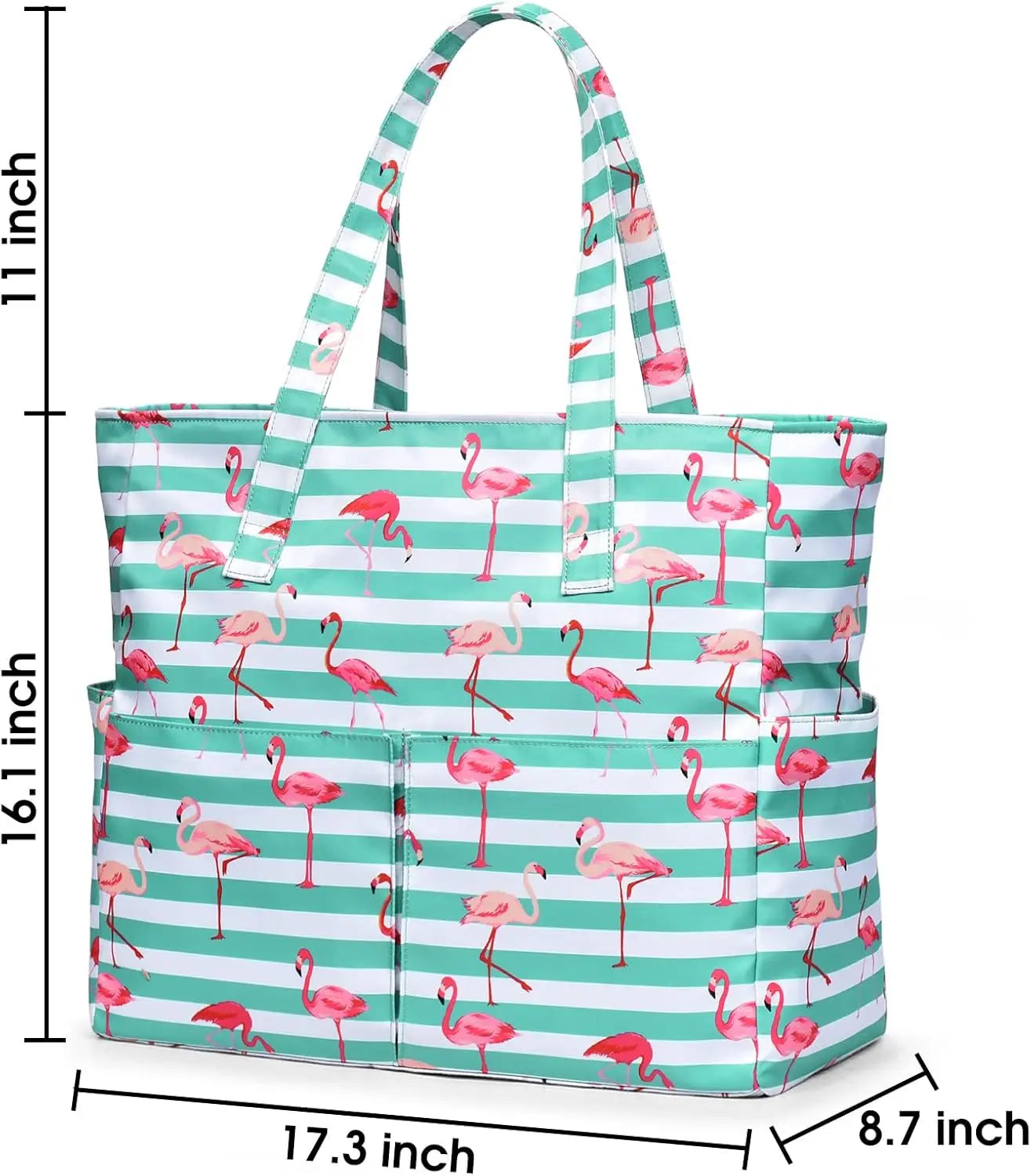 Large Waterproof Beach Tote, Sandproof with Zipper