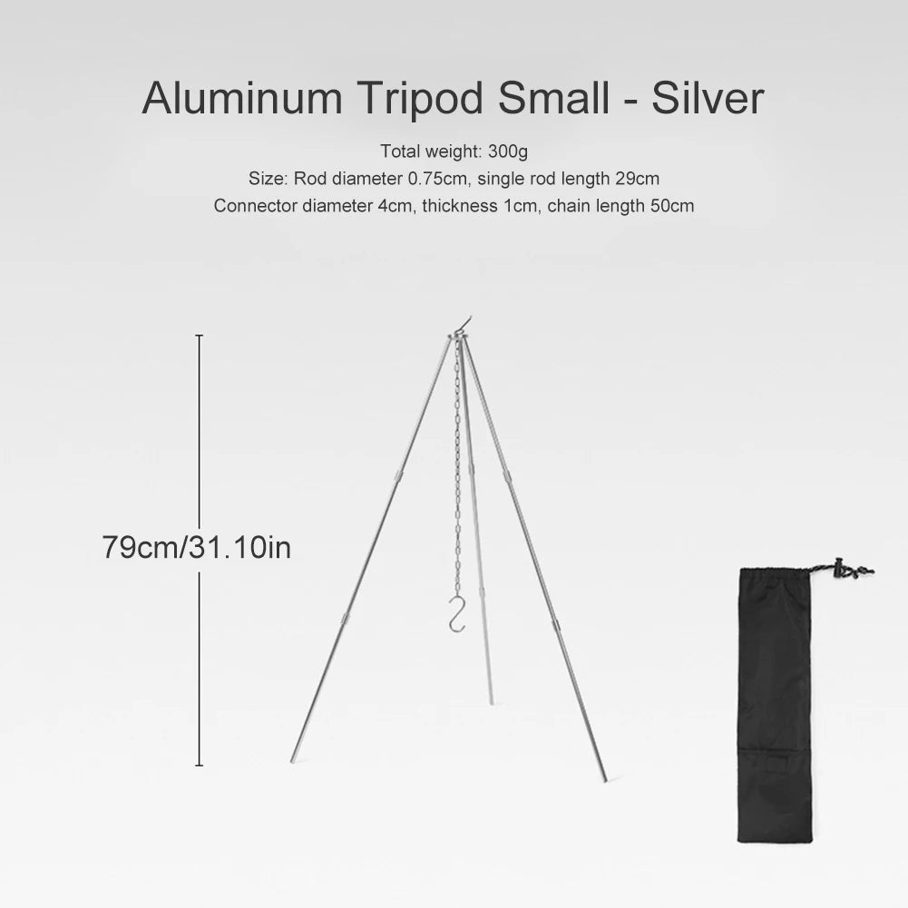 Camping Bonfire Tripod with Adjustable Chain