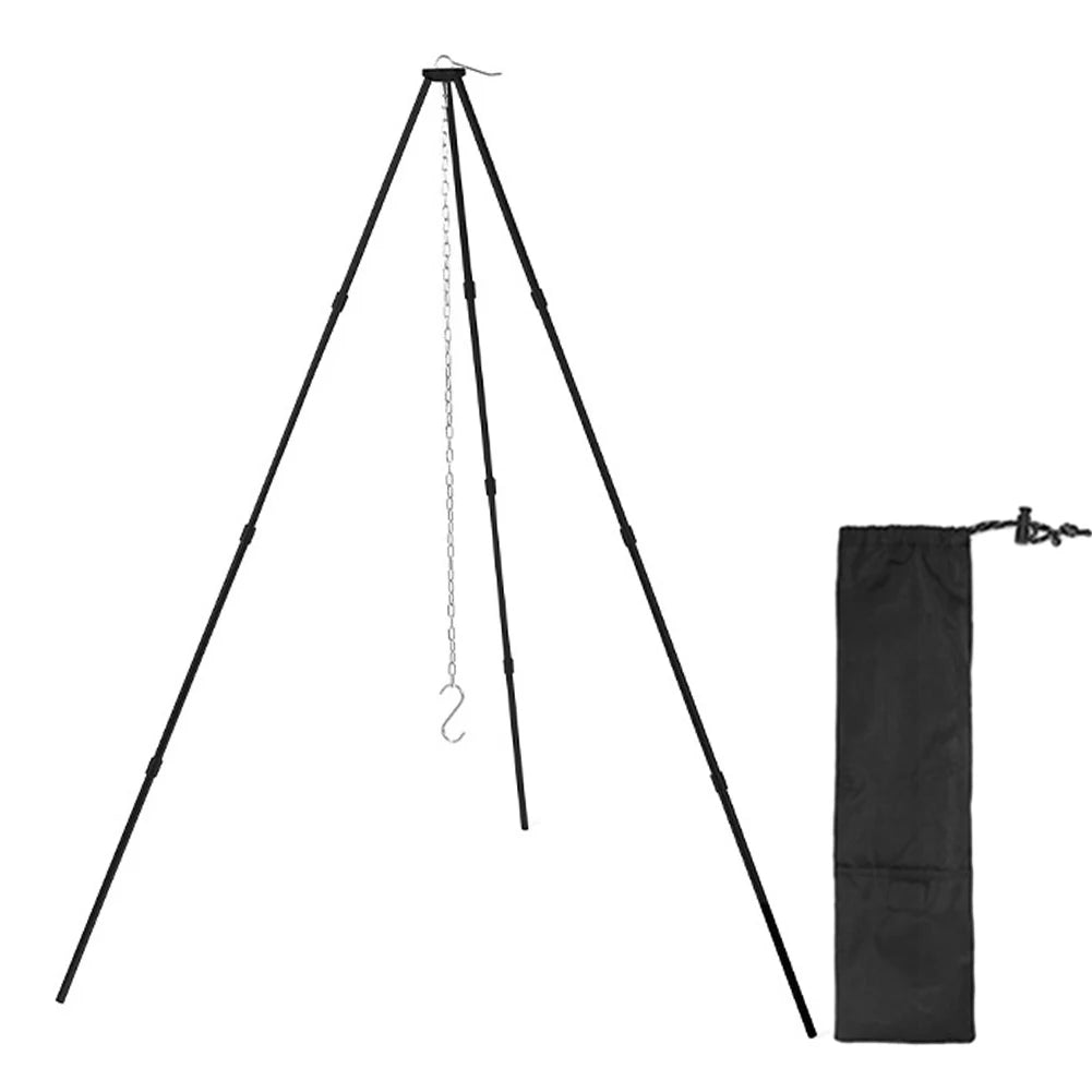 Camping Tripod, Cooking Pot Frame, Stainless Steel Chain
