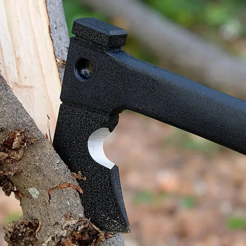 Camping Hand Axe and Survival Gear Lightweight Hatchet with Nested Serrated Wood Saw Knife and Magnesium Fire Starter Tool