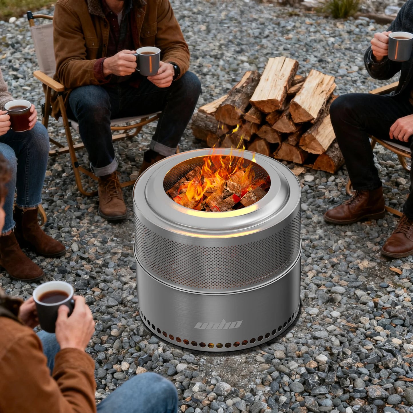 Stainless Steel Firepit with Carry Bag