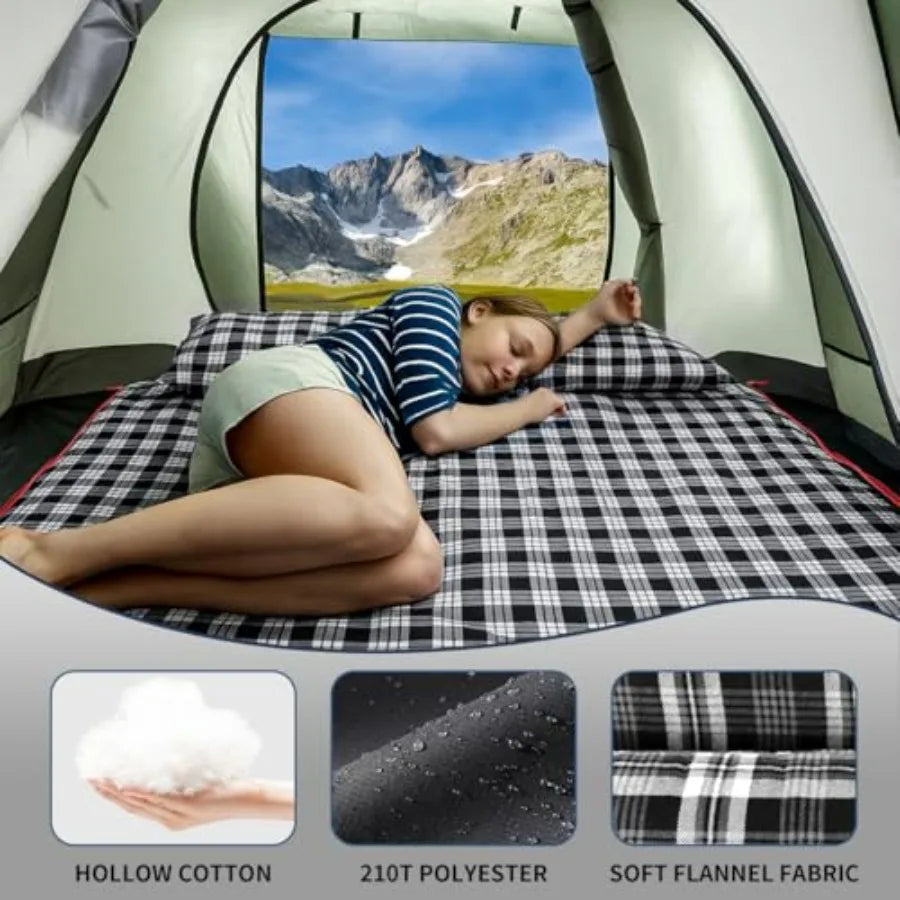 Double Sleeping Bag with 2 pillows