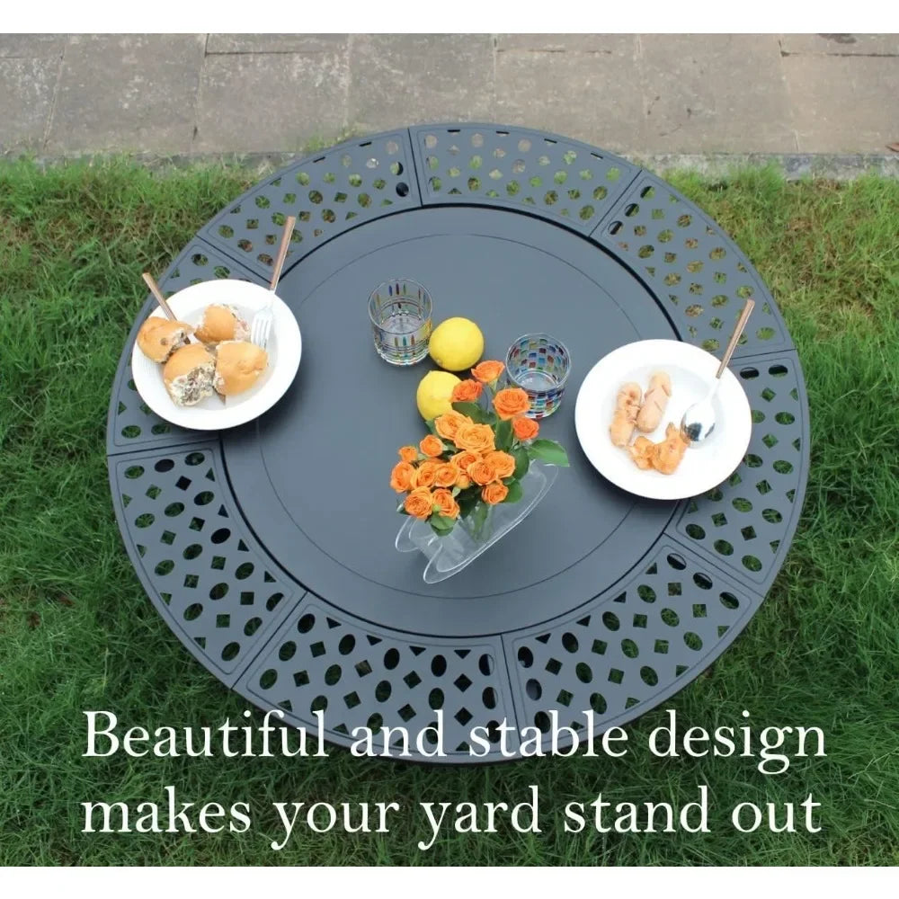Fire Pit with 2 Grills, Lid, Poker and Waterproof Cover