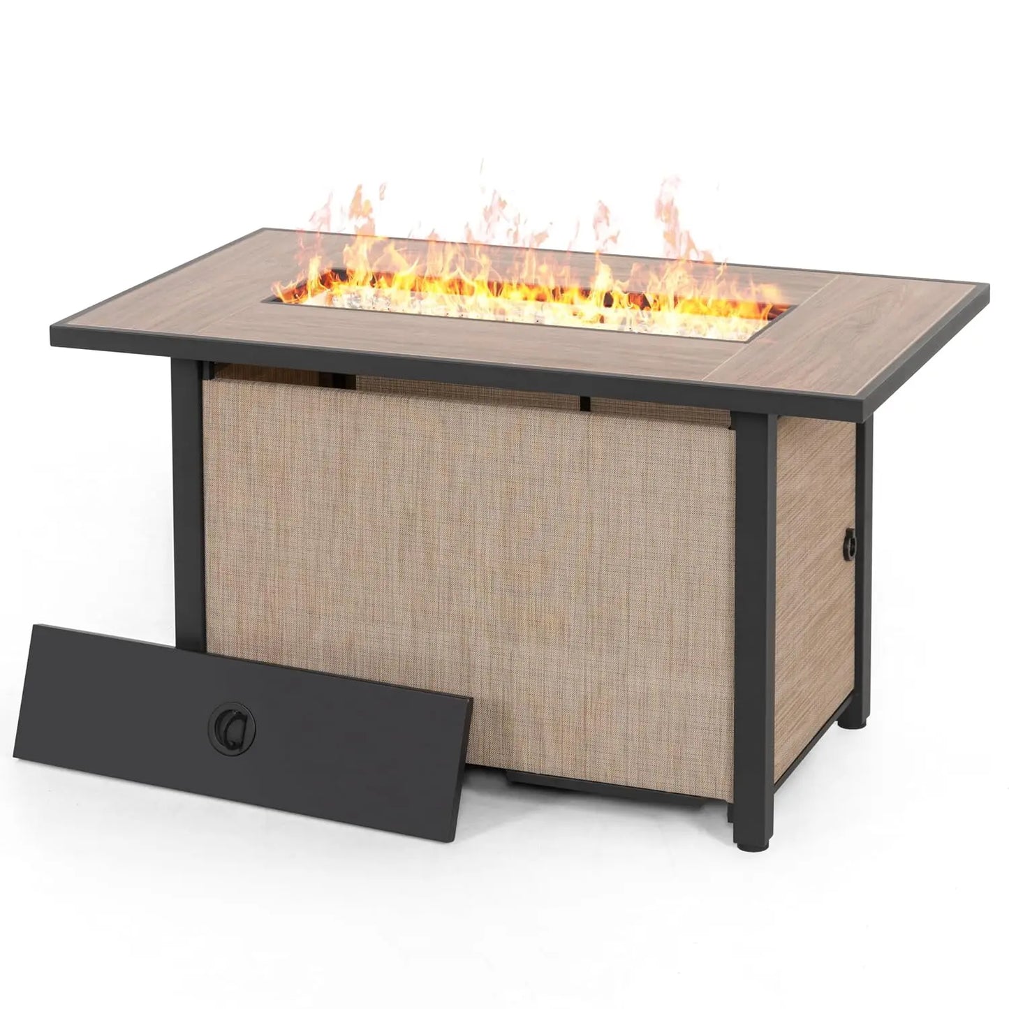43" Propane Fire Pit Table 50,000 BTU | CSA Certified Outdoor Gas Fire Pit with Lid