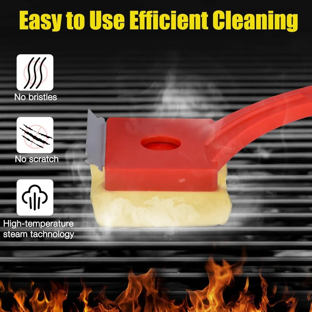 Steam Cleaning Bristle Free Grill Brush, Safe for All Grills