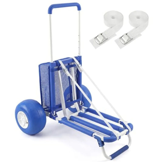 Heavy Duty Collapsible Beach Wagon with Balloon Tires